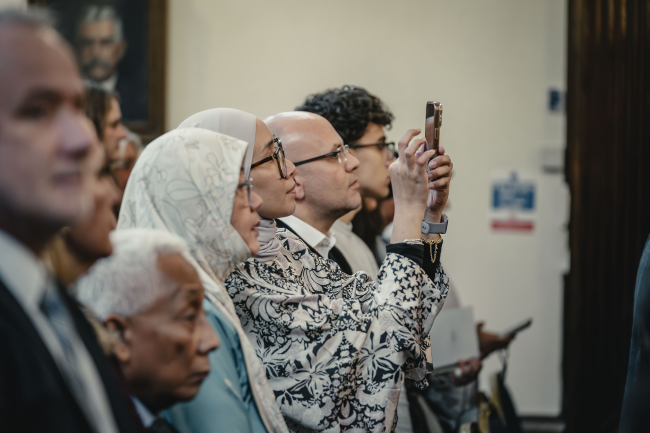 Family and friends at a ceremony